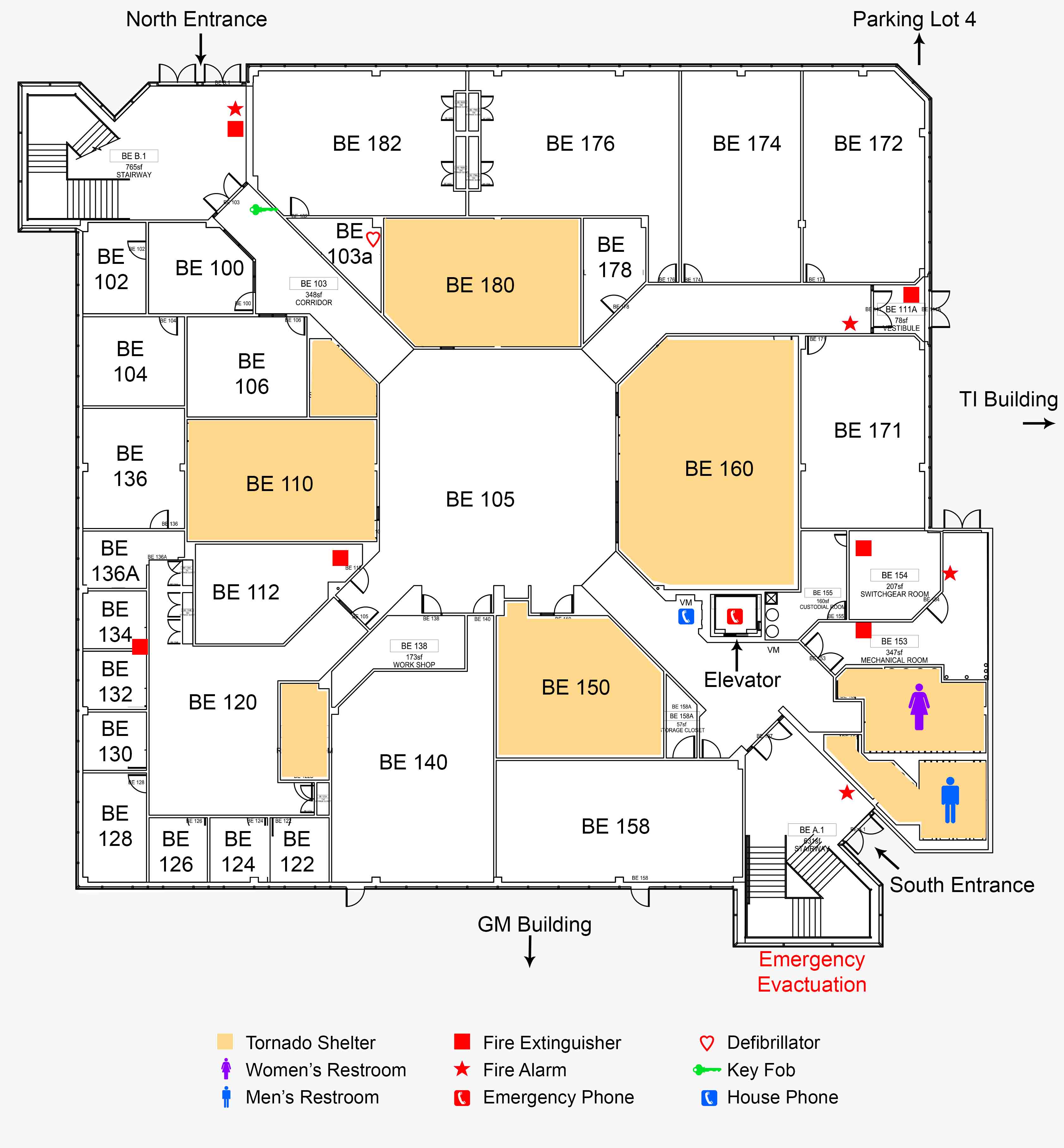 Business Education Building first floor map