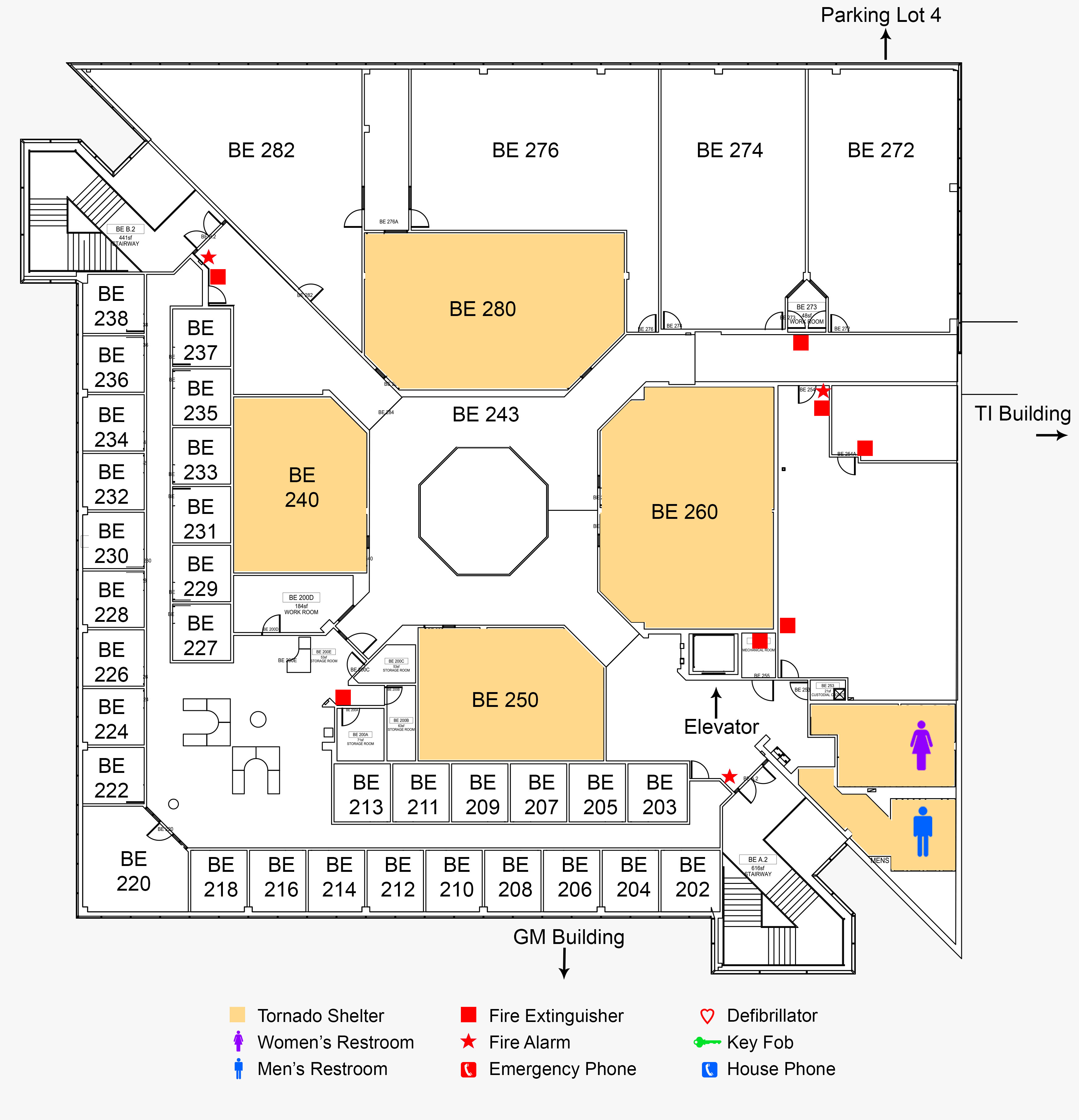 Business Education Building second floor map