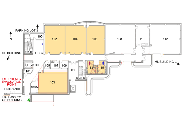 Great Lakes Regional Training Center first floor map