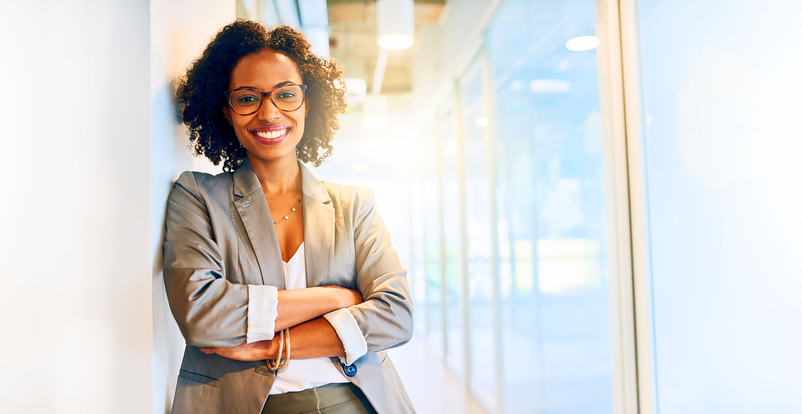 Female supervisor looking confident