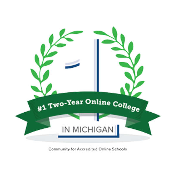 #1 two year college in michigan badge #1 two year college in michigan badge