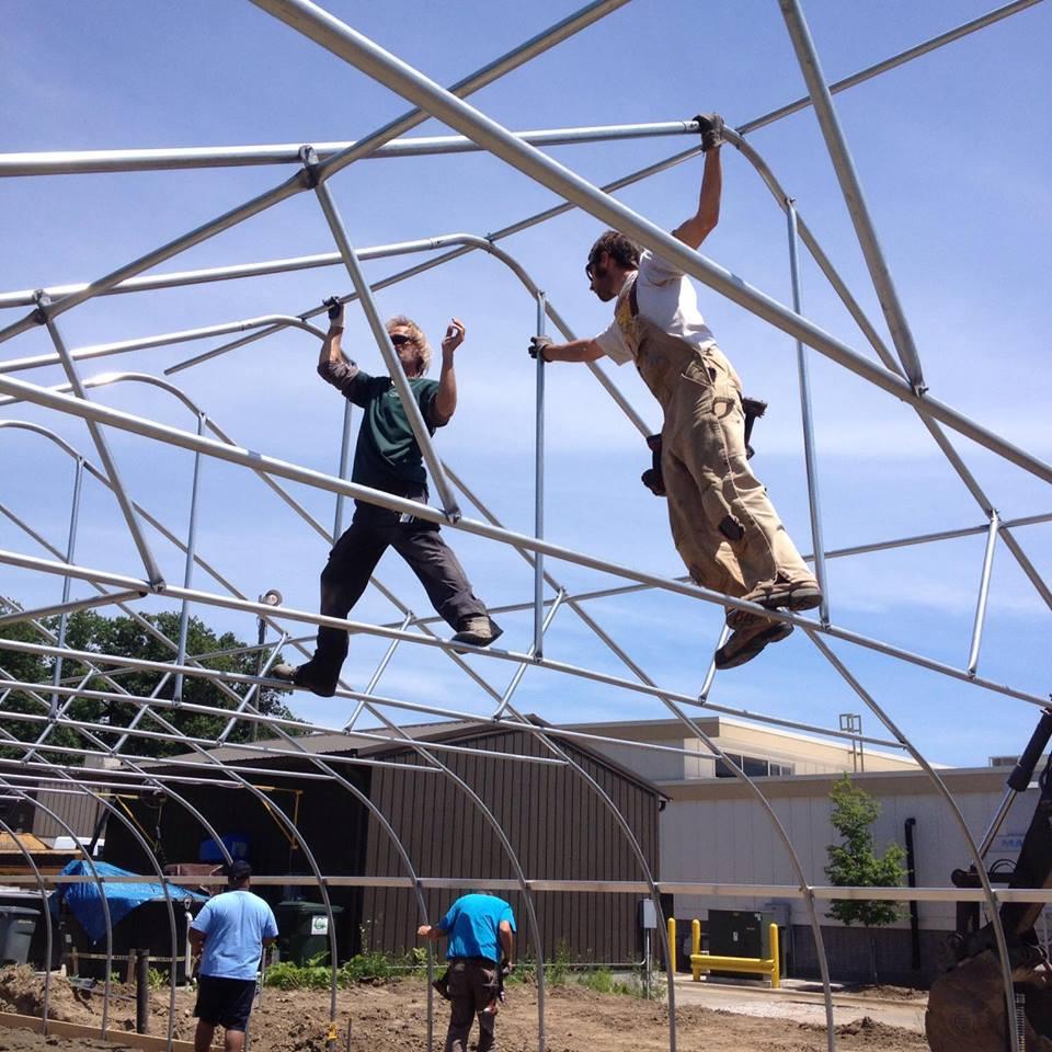 Constructing the hoop house