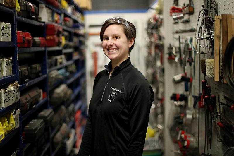 Esther Schmidt is in her first year of the automotive program at WCC. She works part time in the department’s tool crib.