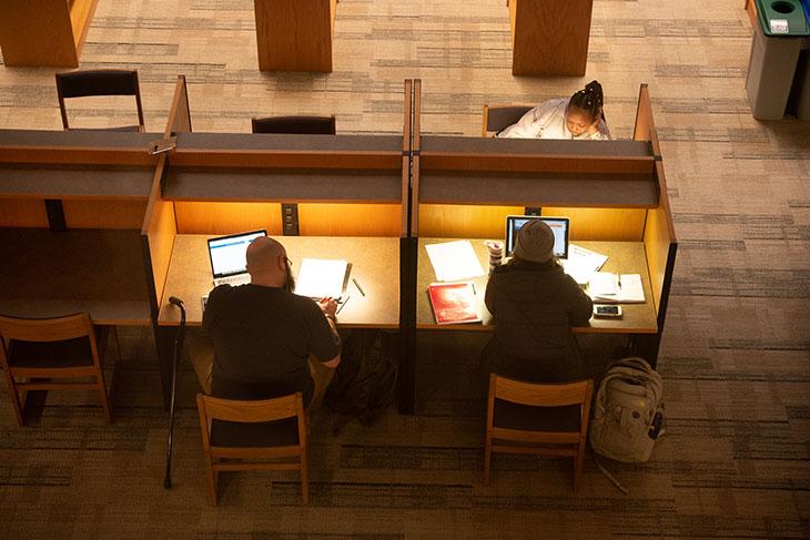 Library student spaces - study pods 