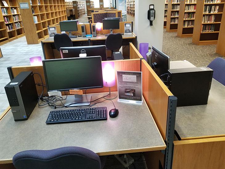 Library student spaces - computer pods