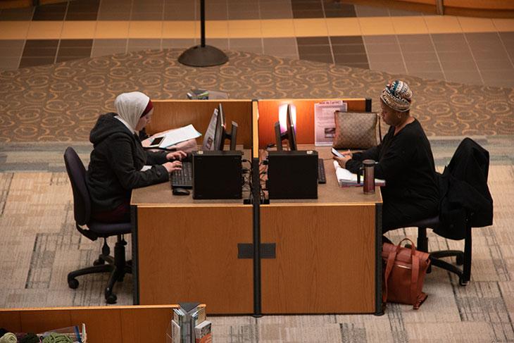 Library student spaces - study pods