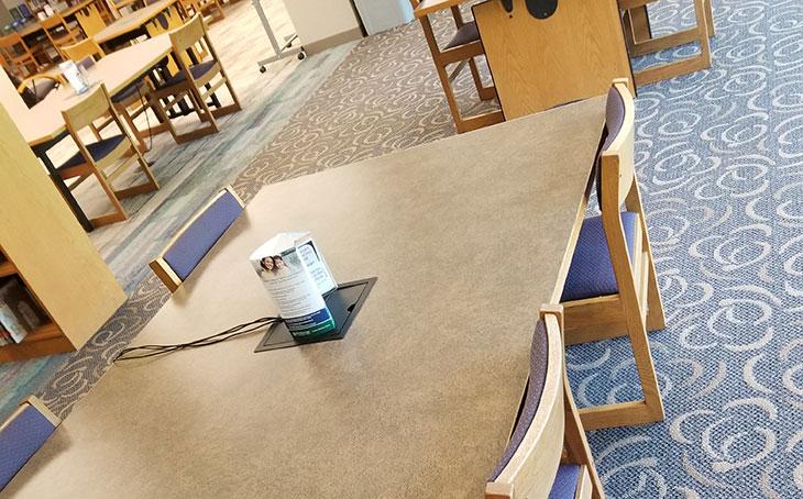 Library student spaces - group tables