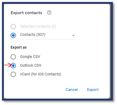 Export to CSV File