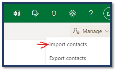 Import contacts