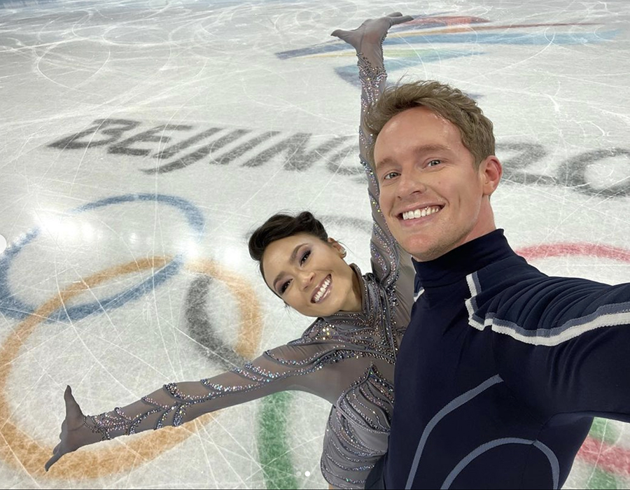 Bates and Chock on Olympic ice