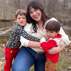 Cat Hadley with children