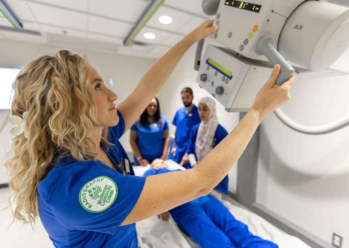 Image of Surgical Tech students, shot by J.D. Scott.