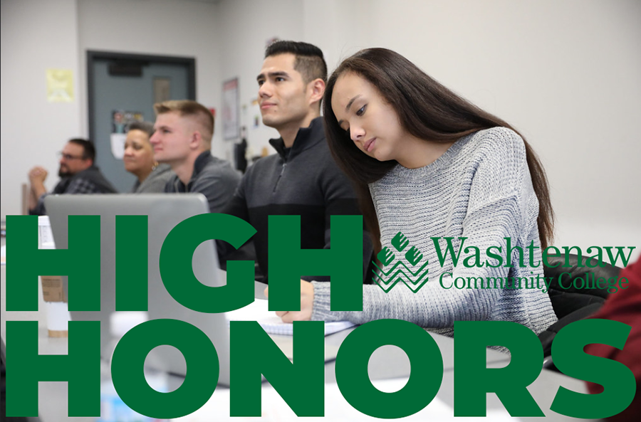 Picture of students in classroom with words High Honors