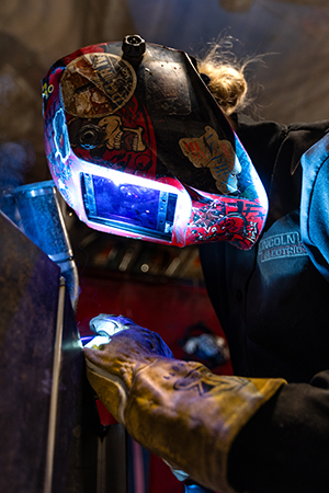 Mikala Sposito welding