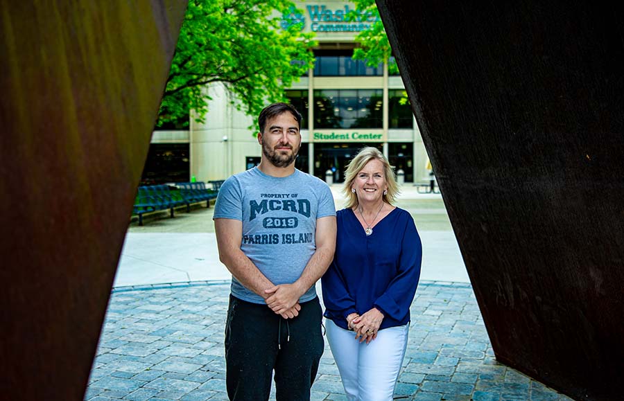 Full-circle at WCC: Veteran reunites with mentor who inspired military service