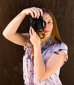 Shelby Beaty with camera