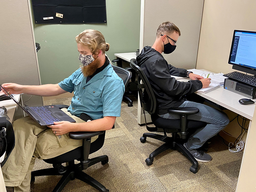 Student veterans studying