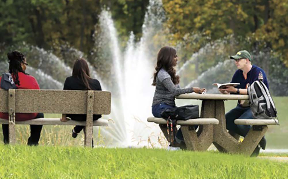 Students outside at wcc