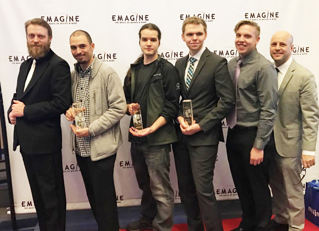 From left, nominee Matt Wilken, Dan Haushaltar, Johannes Pardi, Basil Sharp, nominee Brian Puninske and Matthew Zacharias.