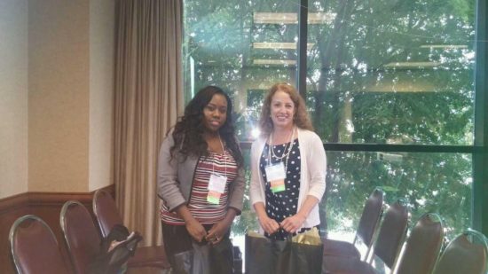 Shana Barker (left) and Andrea Hemphill at the Michigan ACE Women’s Network conference. (Courtesy Photo)