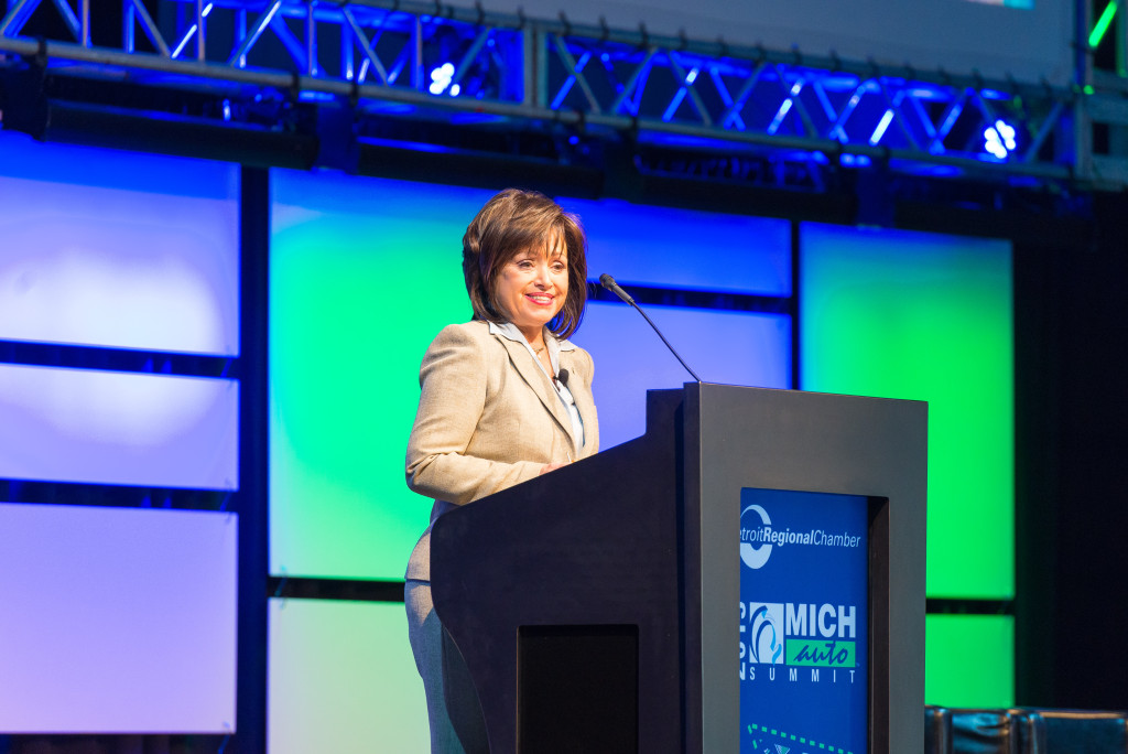 Photo By Steve Kuzma Washtenaw Community College President Dr. Rose B. Bellanca speaks at the 2015 MICHAuto Summit. Photo By Steve Kuzma Washtenaw Community College President Dr. Rose B. Bellanca speaks at the 2015 MICHAuto Summit.