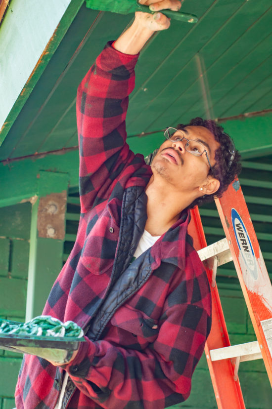 Casey Fox, 20, says he cried when he was accepted into the 22-week YouthBuild construction skills program at WCC. (Photo by Jessica Bibbee) Casey Fox, 20, says he cried when he was accepted into the 22-week YouthBuild construction skills program at WCC. (Photo by Jessica Bibbee)