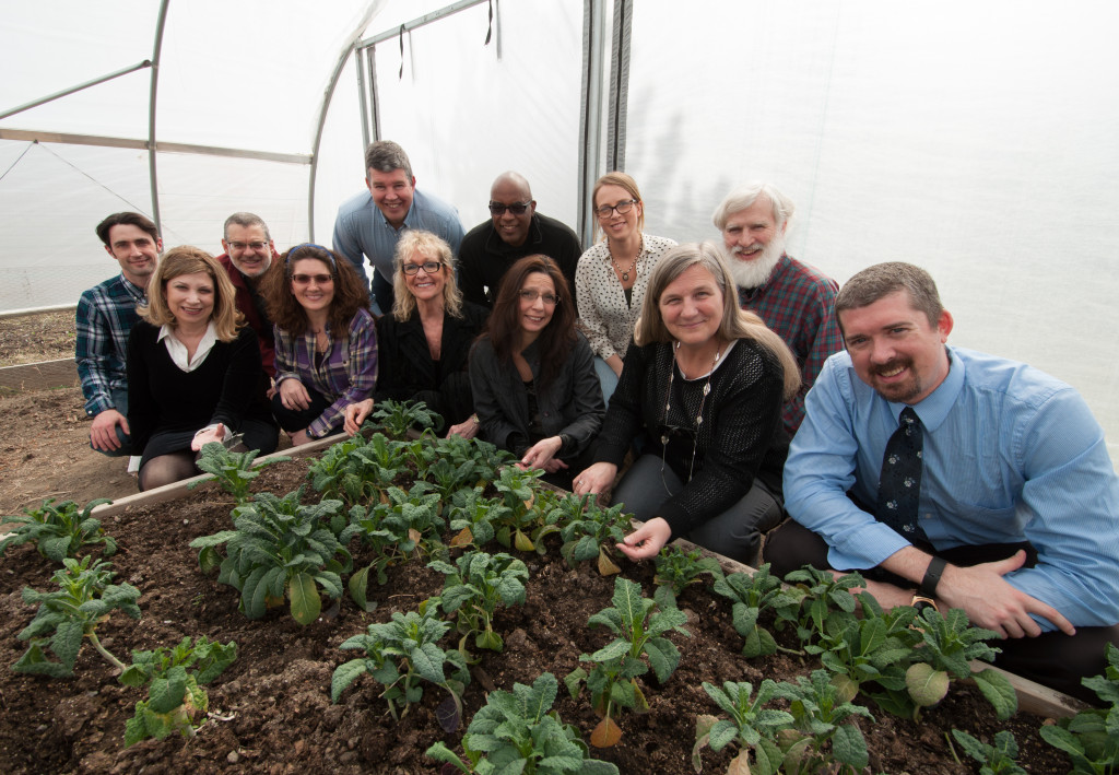 Some members of the Sustainability Council gather to welcome a spring crop of kale at the CORE garden. Photo by Jessica Bibbee Some members of the Sustainability Council gather to welcome a spring crop of kale at the CoRE garden. Photo by Jessica Bibbee