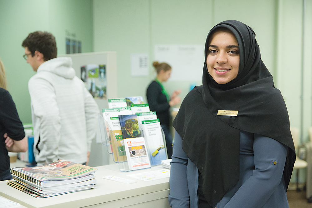 Ann Arbor native Mariem Moussawi, a Nursing major, has become a student leader on the WCC campus. | Photo by Anne Savage