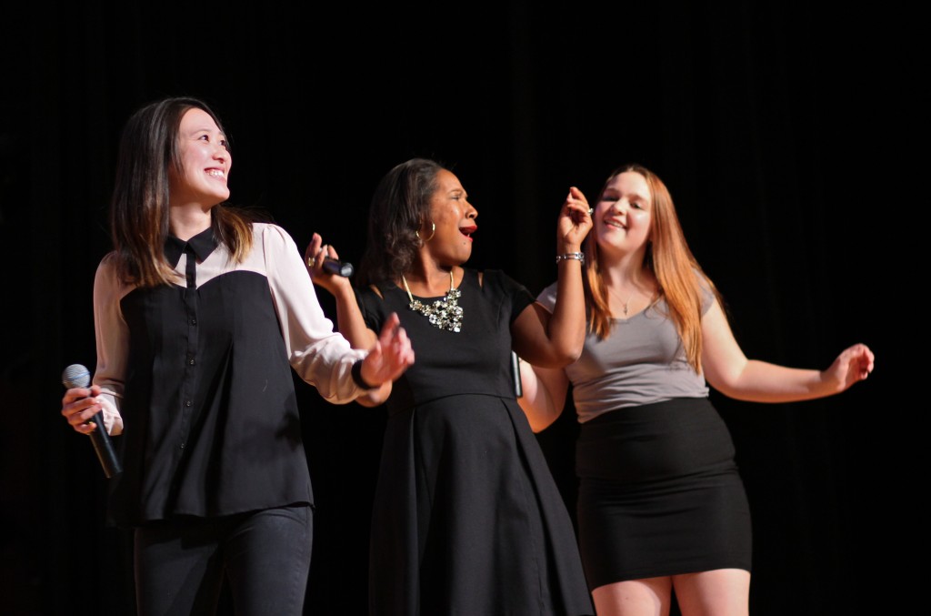 Maki Watanbe, Keila Samuels and Charlette Mason sing at bravo 50. Photo by Lynn Monson Maki Watanbe, Keila Samuels and Charlette Mason sing at bravo 50. Photo by Lynn Monson