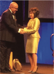 Dr. Bellanca receives the 2014 American Association of Community Colleges (AACC) Excellence in Emerging Leadership finalist award from Dr. Walter Bumphus, president and CEO of the AACC. The award was given at the AACC’s 94th annual conference in Washington D.C. on April 7. WCC was nominated for its Leadership Edge Leadership Academy. 