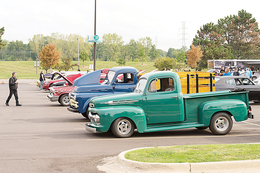 Classic vehicles fill the WCC parking lot at last year’s Cars & Bikes On Campus show. (Photo by Steve Kuzma)