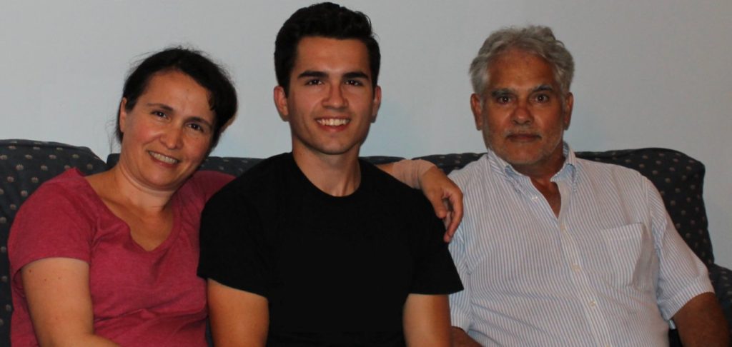 WTMC graduate David Mazza with his parents, Theodora and Mark. (Courtesy of Mazza Family)