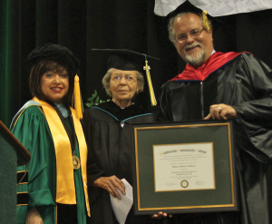 WCC President Dr. Rose B. Bellanca, Molly Dobson and  Dr. Richard Landau, Board of Trustees, Chair