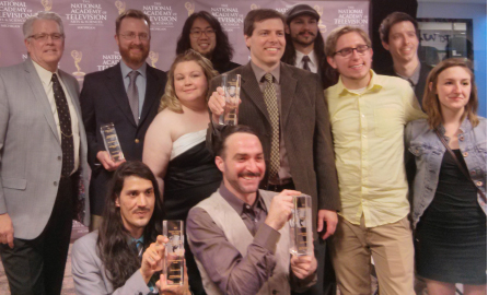 Dan Kier with WCC student Emmy winners
