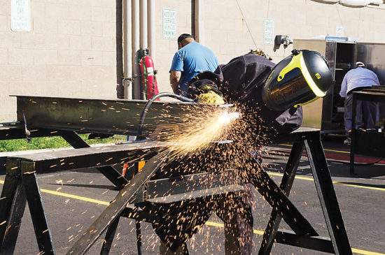 Ambra Melendez of Local 361 in New York, NY., goes through a training session during last summer's event at WCC. (Photo by Kimberly A. Borecki-Troiano)