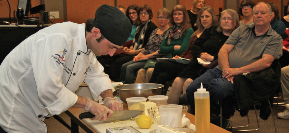 Christopher Troiano teaches his session “The Tastes, Textures and Healing Properties of Herbs.”