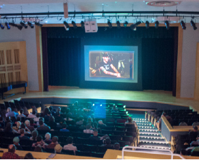 The Video department presented many student made films in the auditorium. The Video department presented many student made films in the auditorium.