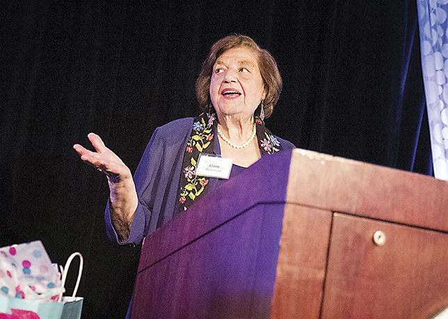 Elaine Rumman talks about pursuing an education at the WCC Foundation Women’s Council Luncheon on May 24. | Photo by Kelly Gampel