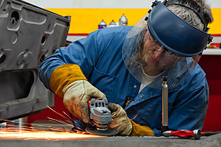 union worker welding